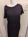 Cotton Traders 14 Black Short Sleeve Dress
