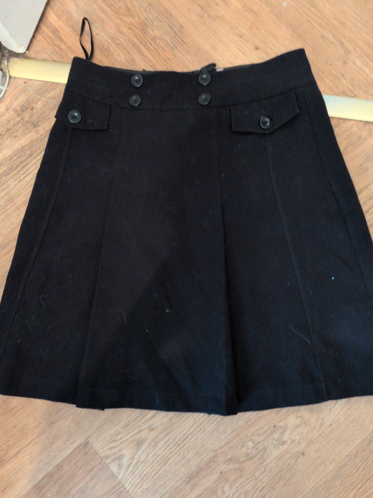 Marks And Spencer 14 Length 24" Black Lined Skirt