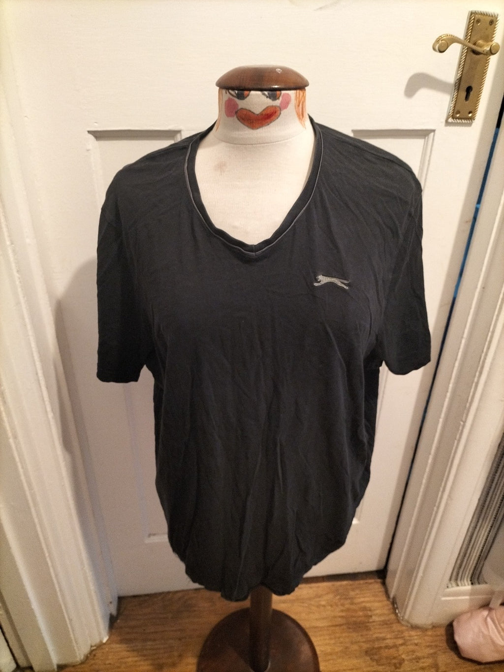 Mens Slazenger Size XL Black V Neck Tshirt