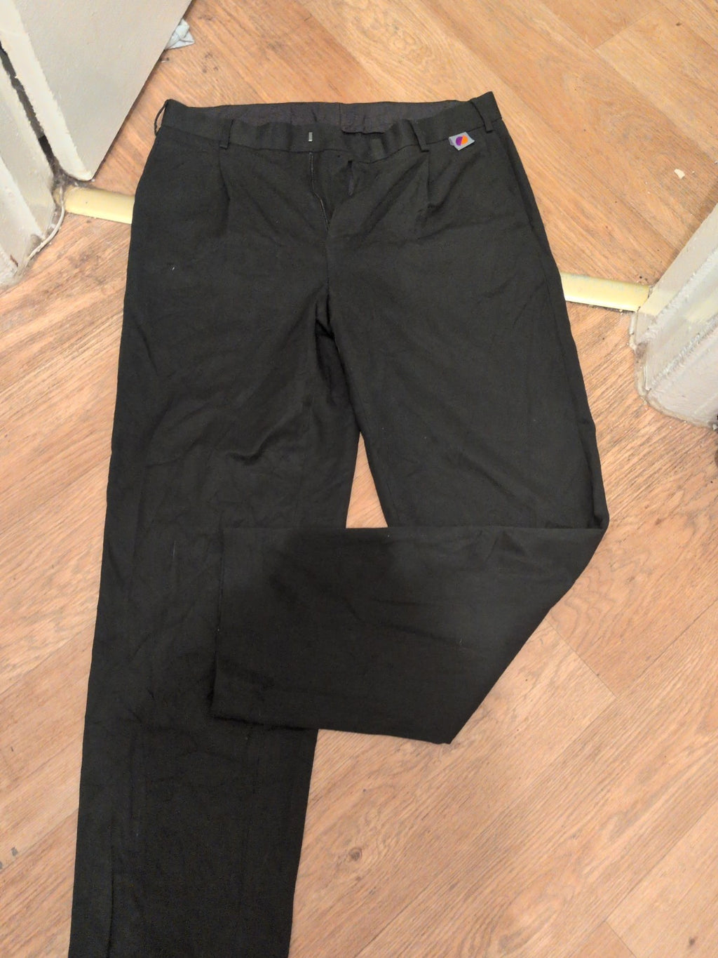 Mens Brook Taverner 34R Black Smartwear Trousers