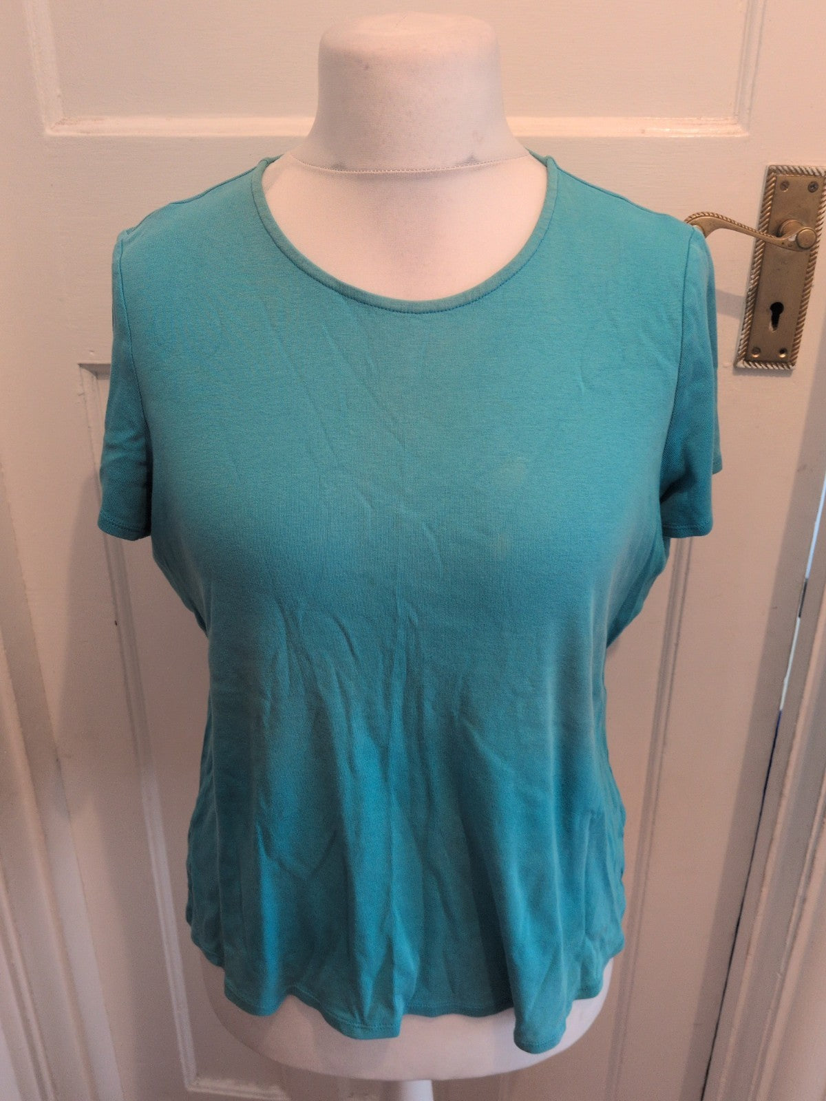 Marks And Spencer 20 Turquoise Short Sleeve Blouse