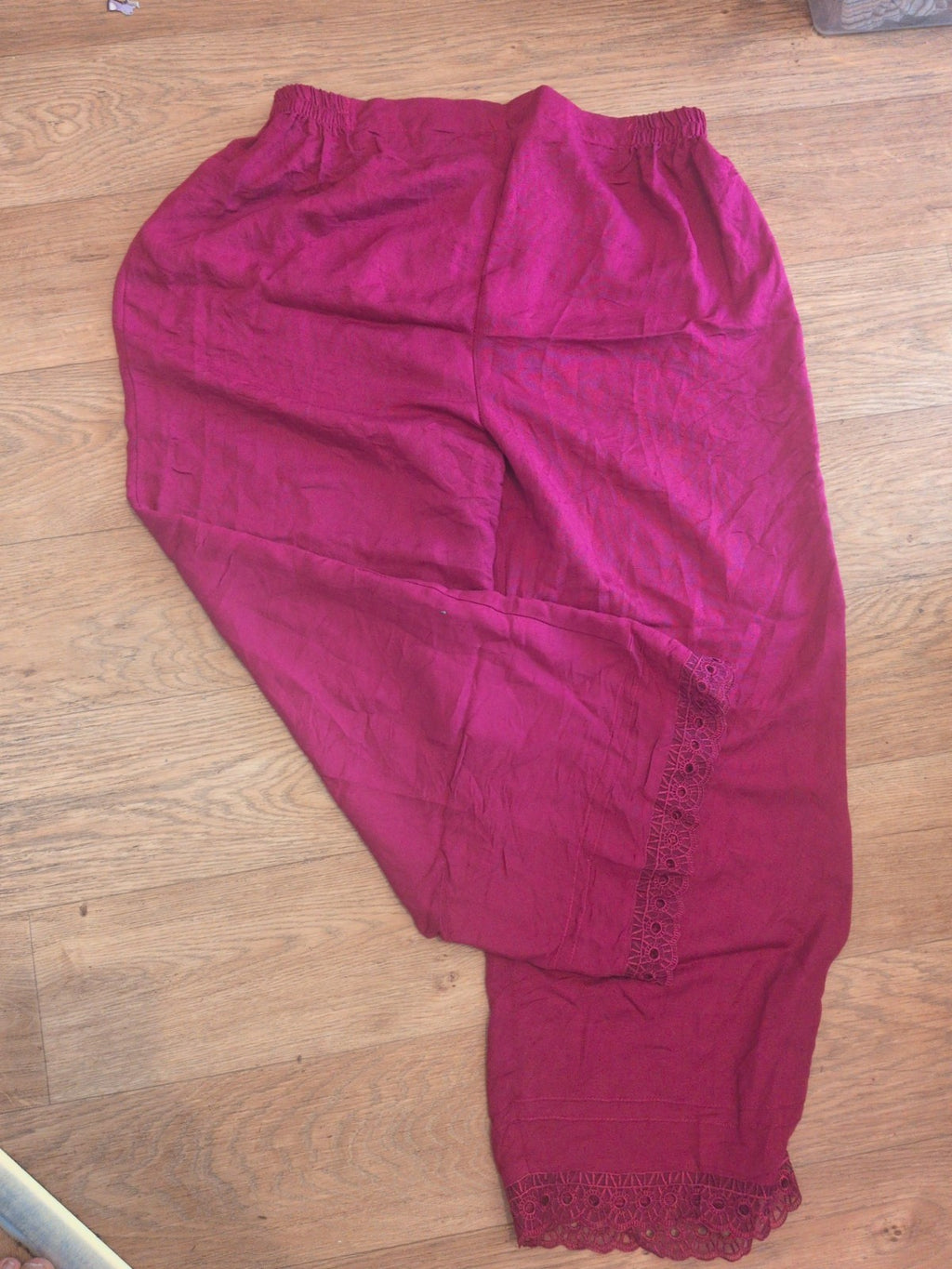 Ladies Size XL Purple Elasticated Pyjama Bottoms