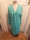 Ladies Tu Size Medium Turquoise Longline Cardigan