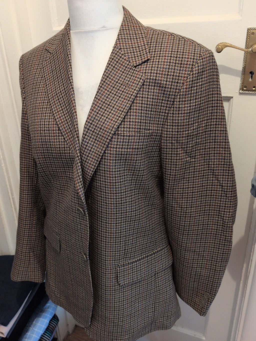40R Multicoloured Lined Padded Suit Jacket