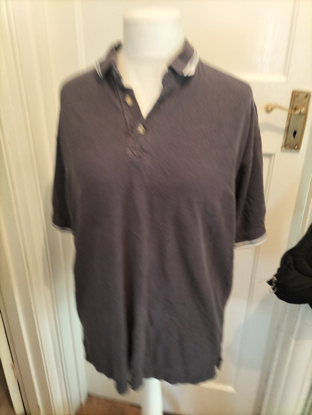 Mens Henbury Size XL Navy Short Sleeved Polo
