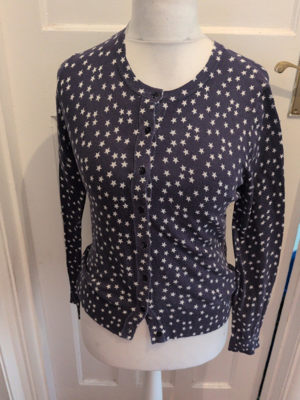 John Lewis 12 Navy Star Buttoned Cardigan