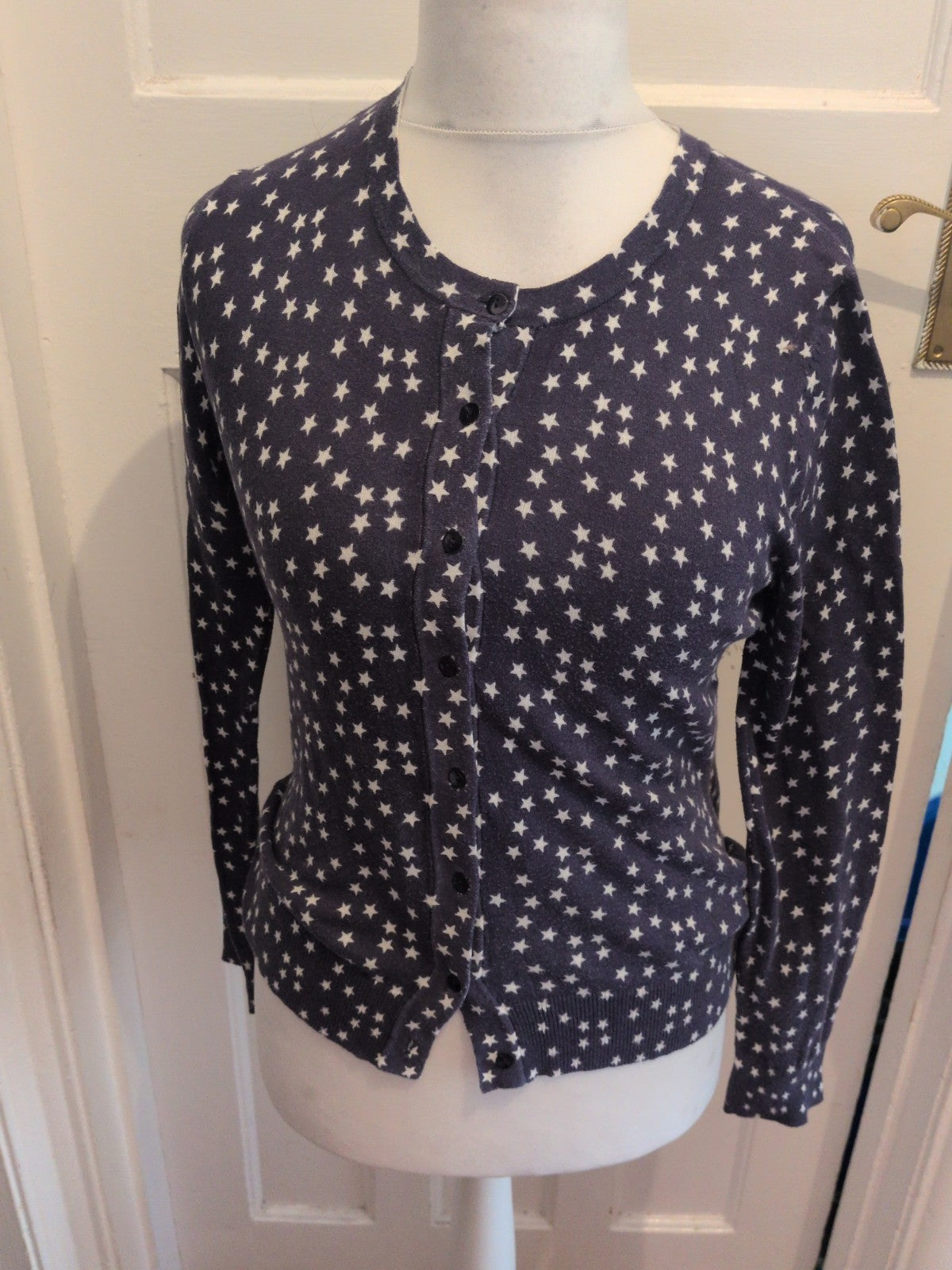 John Lewis 12 Navy Star Buttoned Cardigan