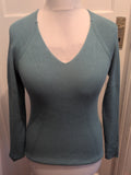 Primark Large Turquoise Fitted V Neck Top