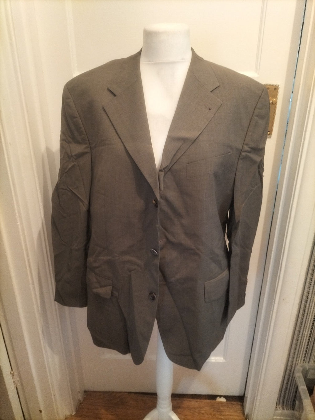 Mens Size XL Grey Pure New Wool Lined Padded Blazer