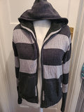 Mens Dissident Size M Two Tone Grey Full Zip Hoodie Bobbling