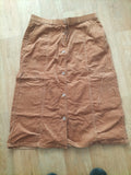 Ladies Classics Size 16 Light Brown Buttoned Skirt