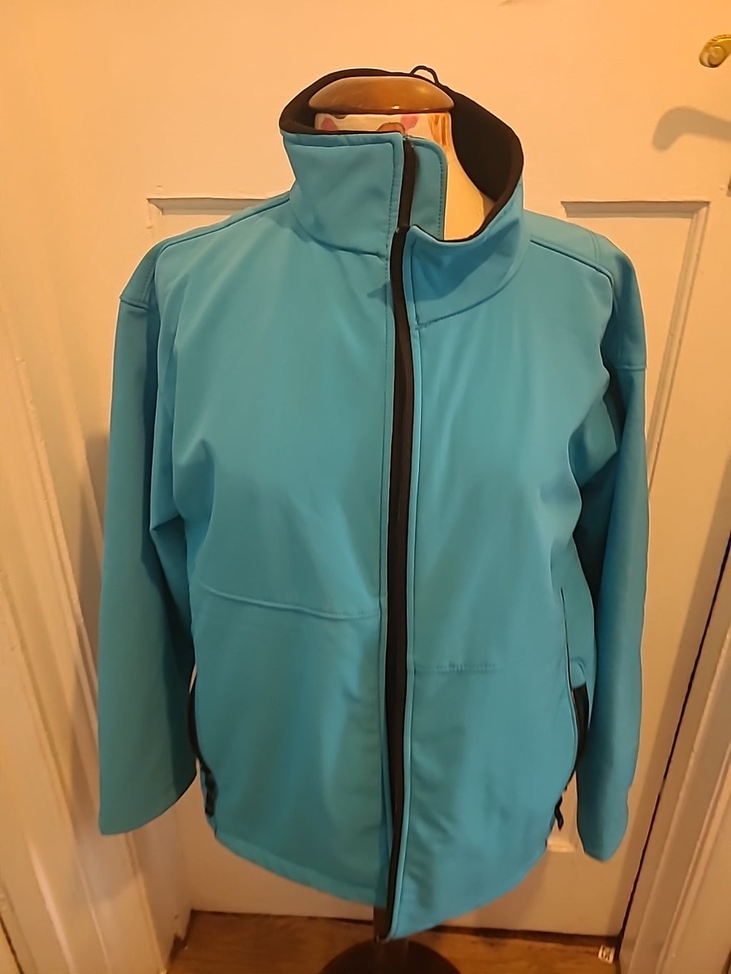 Ladies Clique Size Large Sea Blue Zip Through Jacket