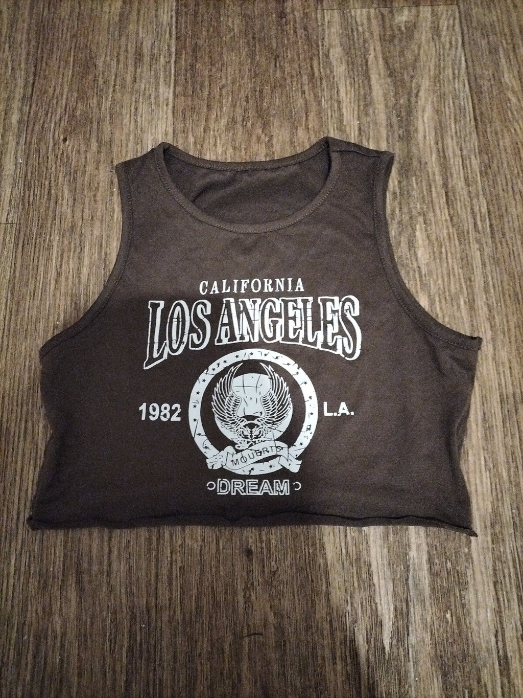 Ladies Shein Size S Brown Sleeveless California Belly Top