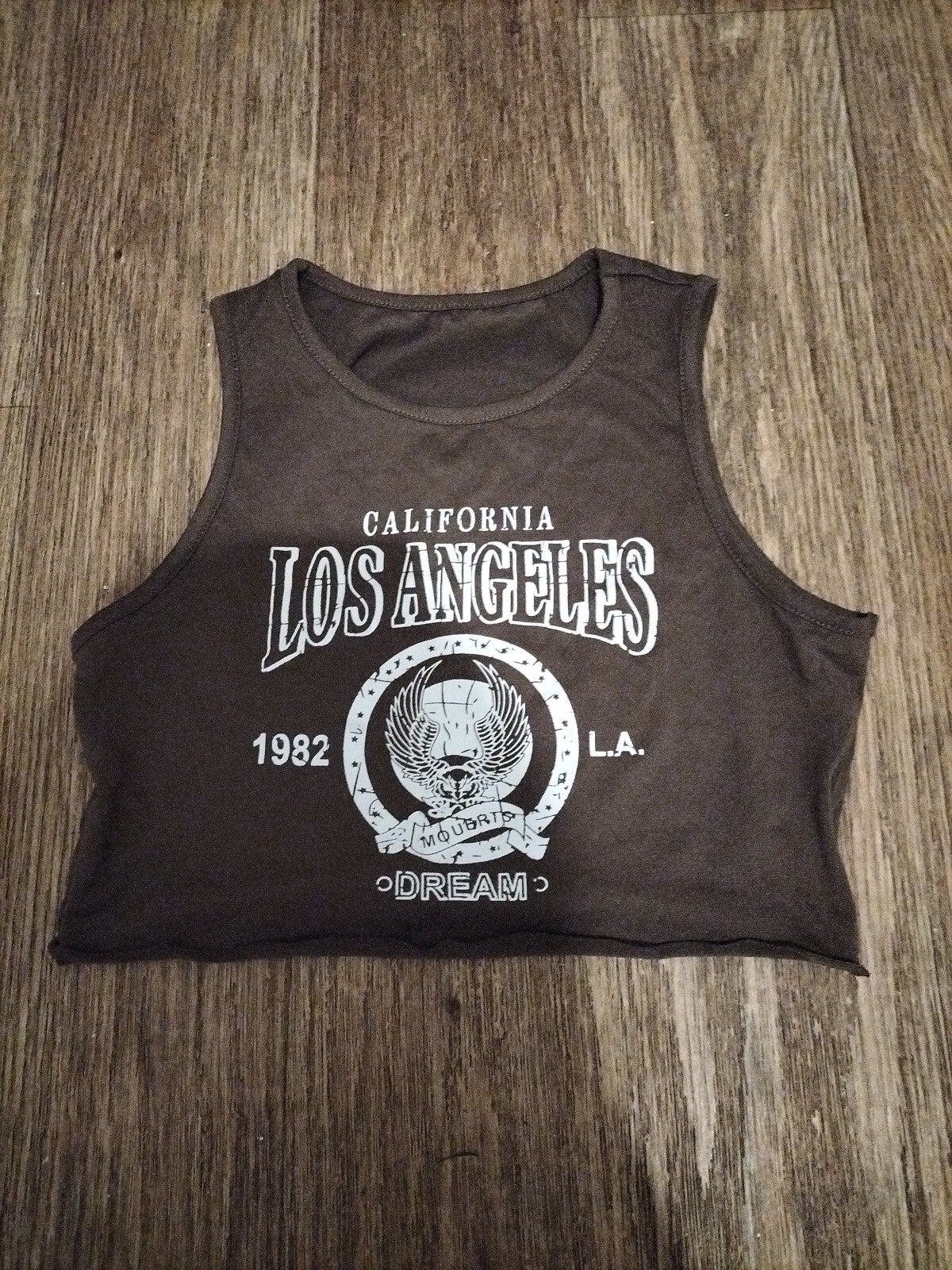 Ladies Shein Size S Brown Sleeveless California Belly Top