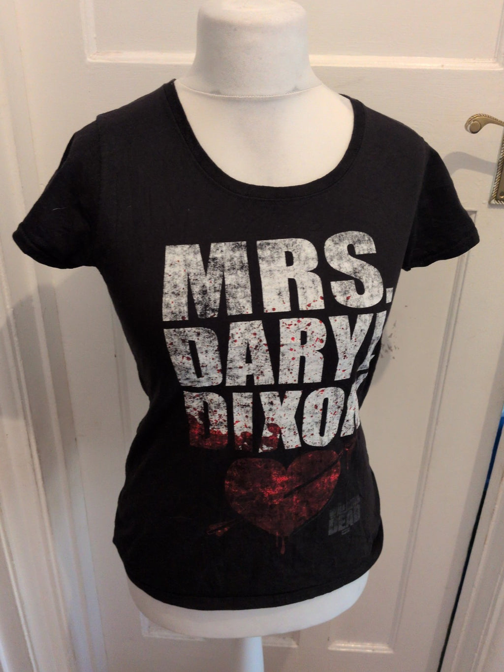 Nastravie Medium Black Walking Dead Print T-shirt