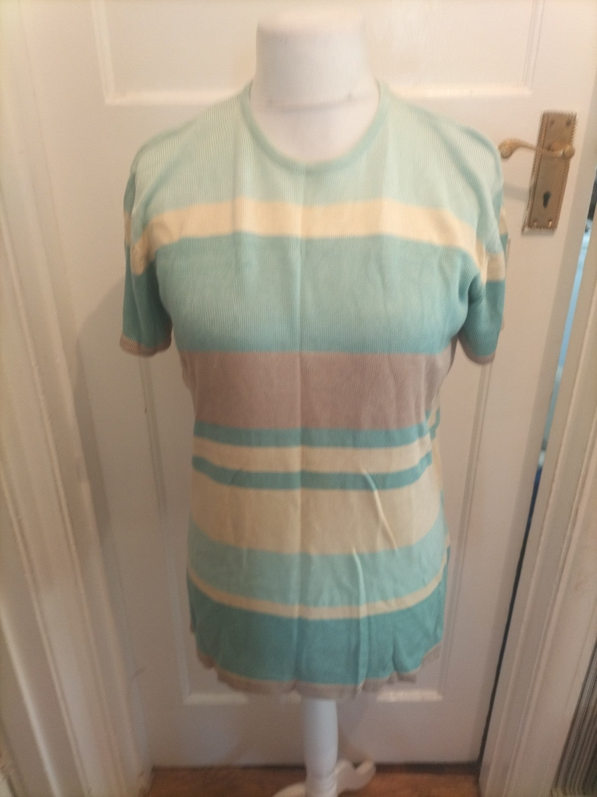 Ladies Platinum Size Large Blue Mix Grey Top