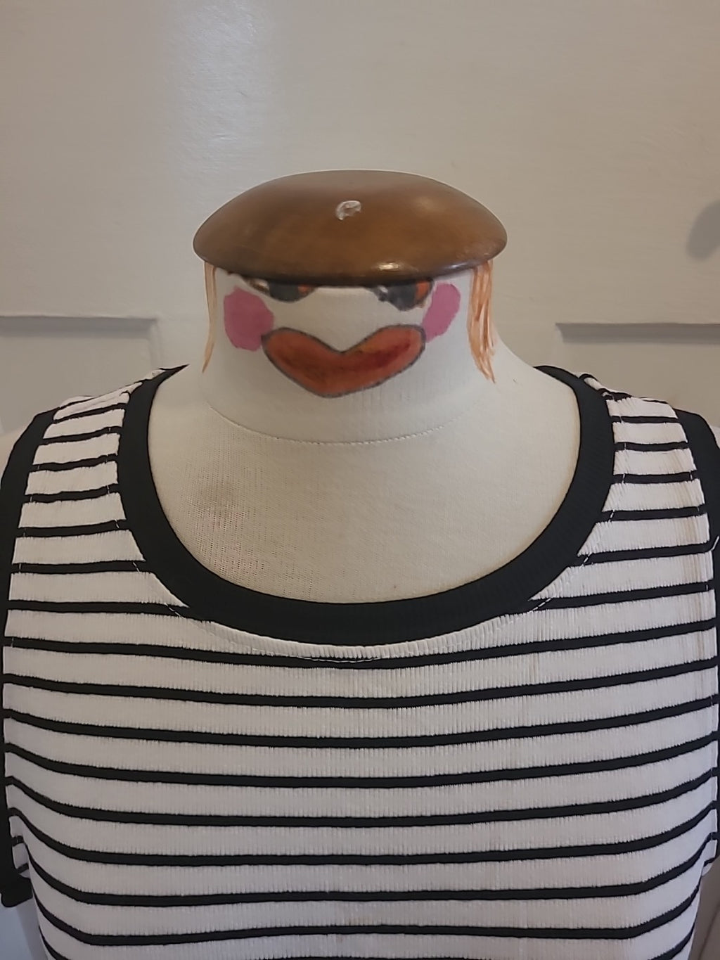 Ladies Primark Size 22-24 Striped Rib Crop Vest