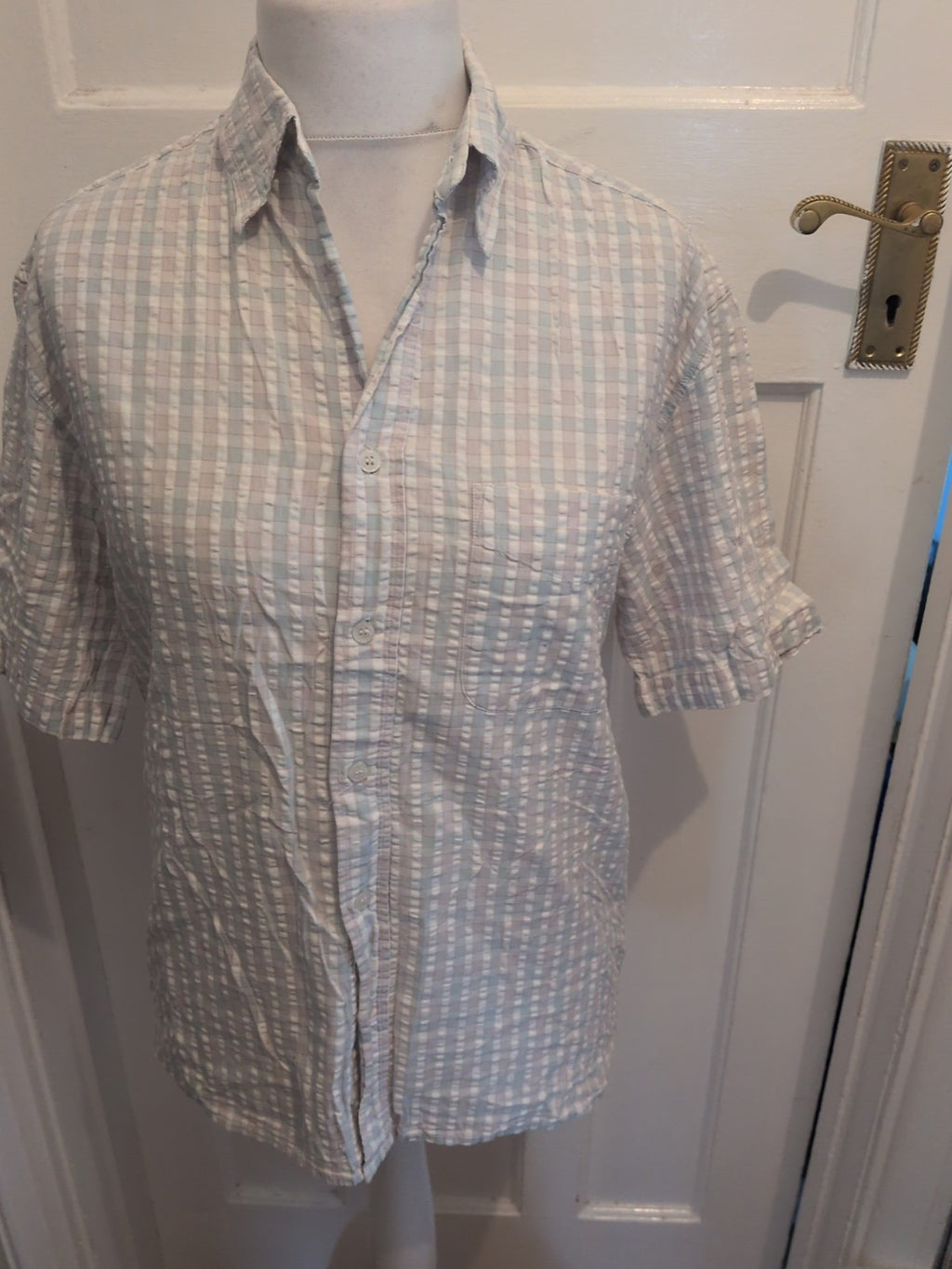 Tescoedium Pale Check Short Sleeve Shirt