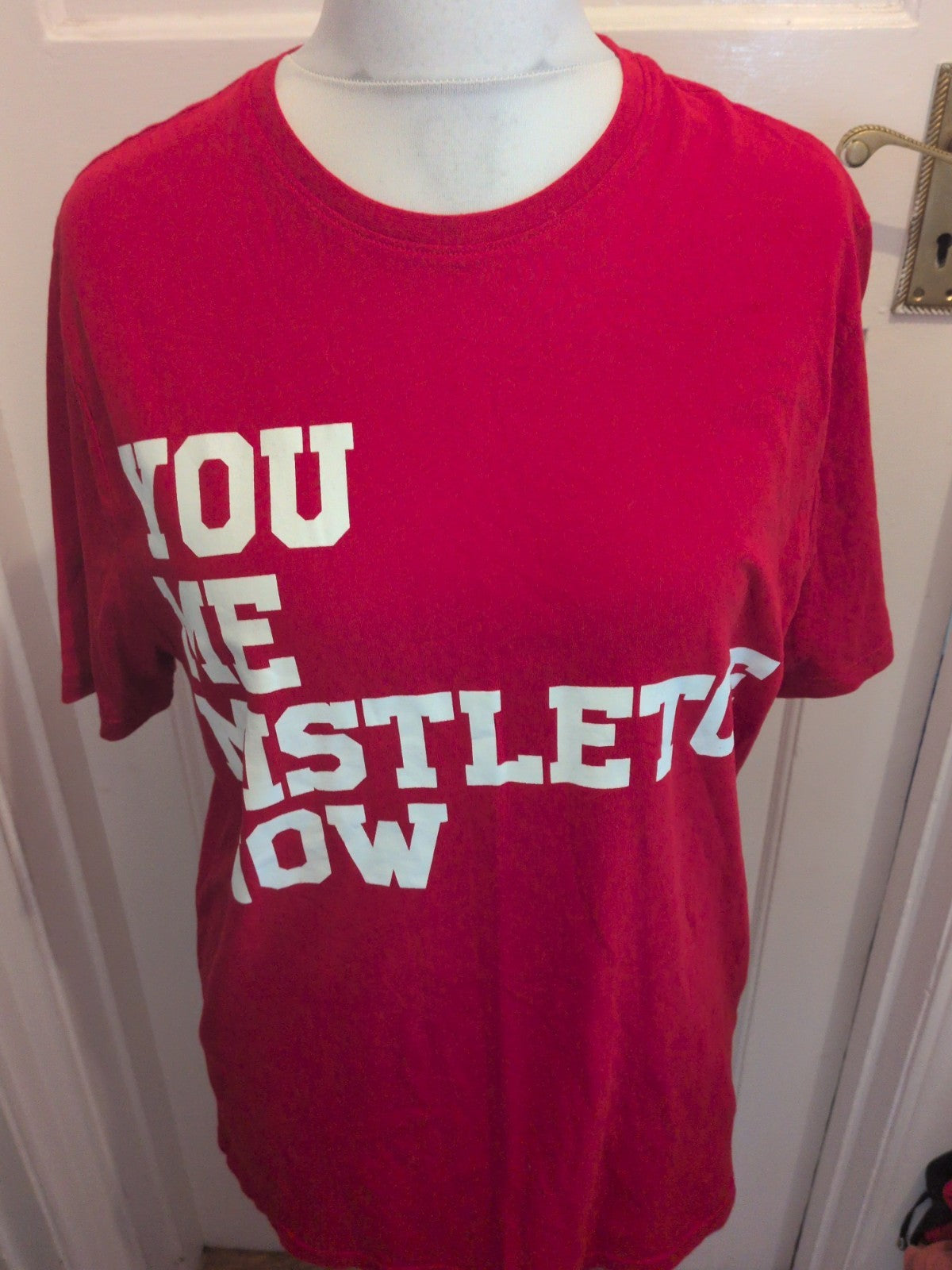 M&s Loungewear Large Red Print Short Sleeve Pyjama Top