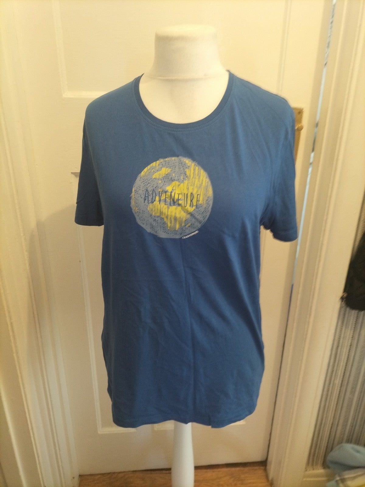 Mens Craighoppers Size XL Blue And Yellow Print Short Sleeved Tshirt