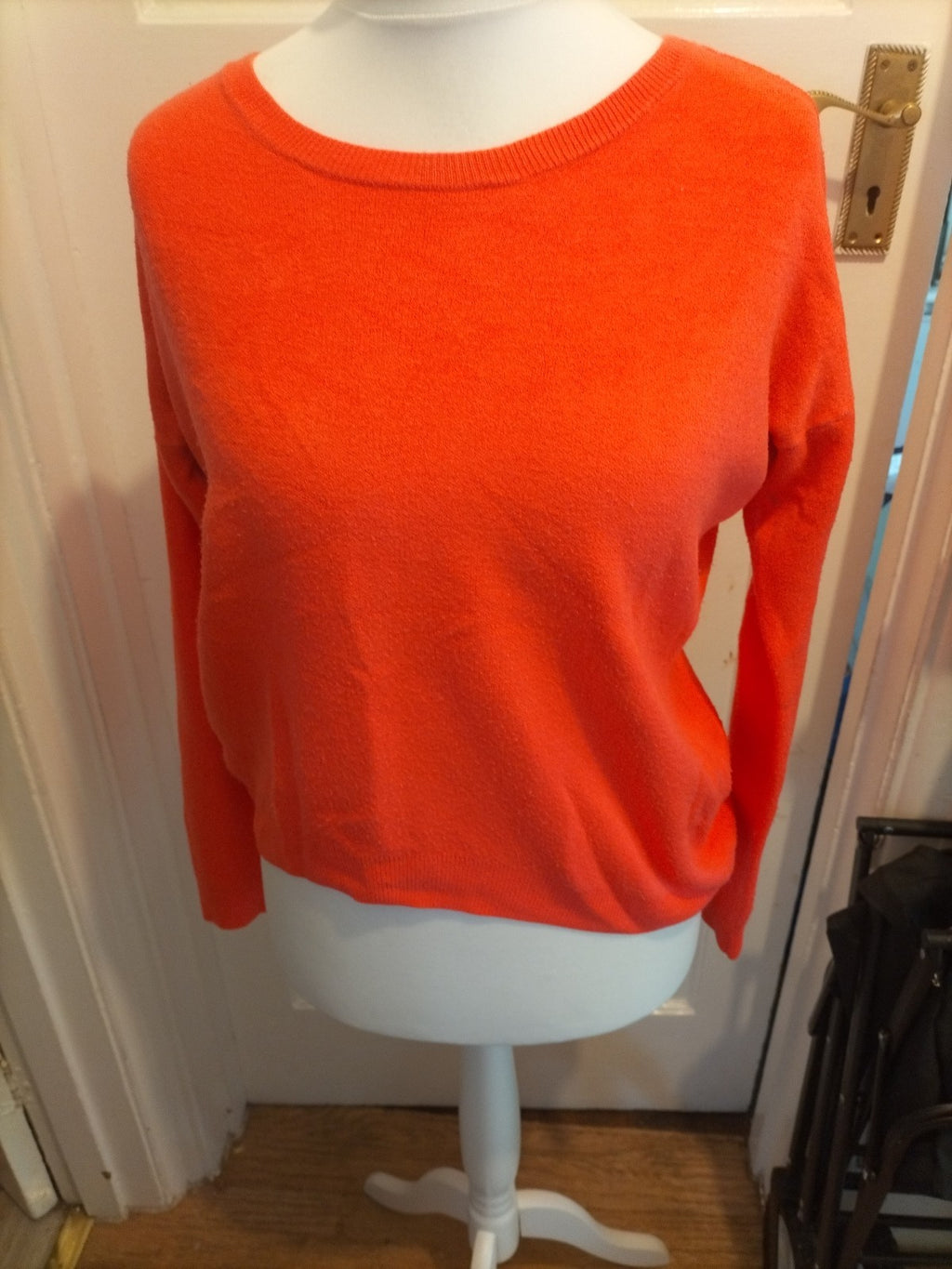 Ladies Primark Size 12 Orange Long Sleeved Pullover Jumper