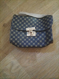 Brand New Ladies Faux Leather Black/brown Chain Crossbody Bag