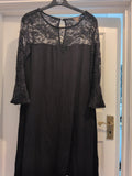 Lipsy London 10 Black Lacey Long Sleeve Dress