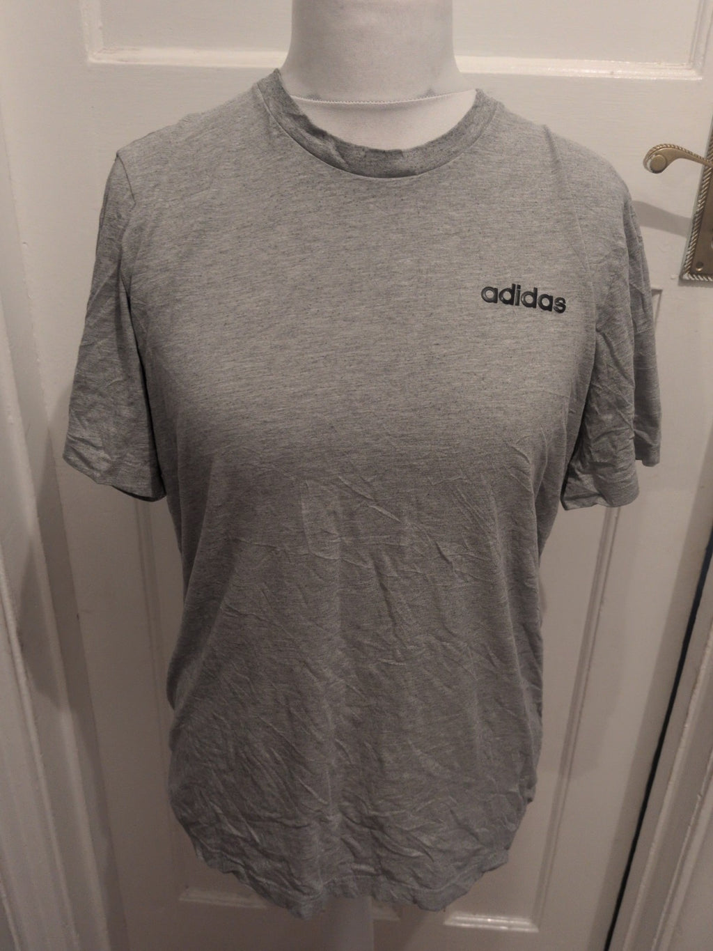 Adidas Large Grey Round Neck Short Sleeve T-shirt