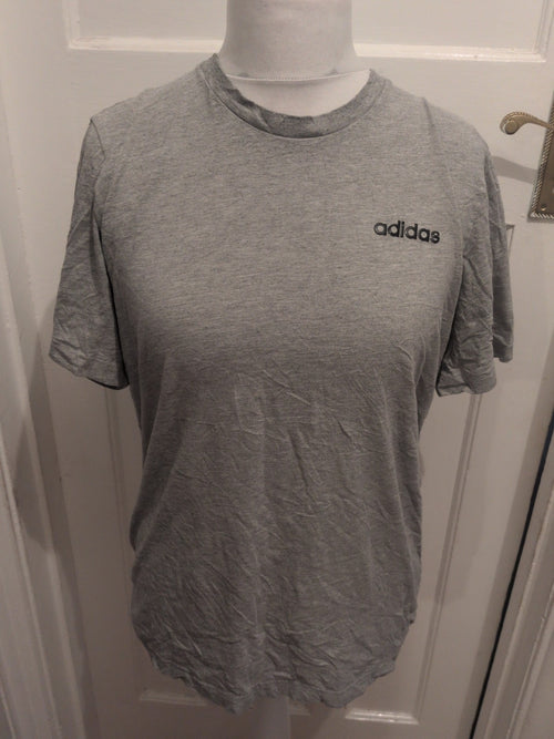 Adidas Large Grey Round Neck Short Sleeve T-shirt
