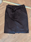 Autograph 12 Dark Chocolate Skirt With Belt Below Knee Length