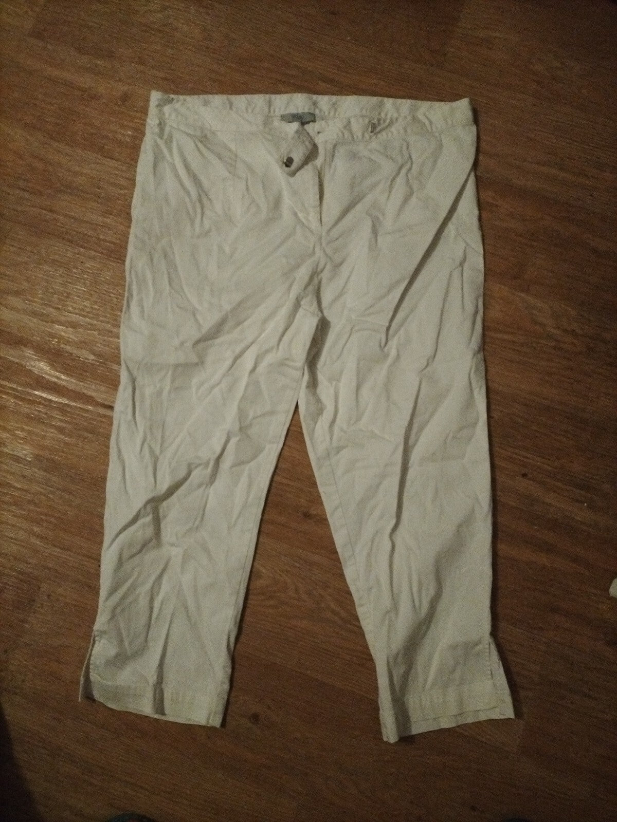 Ladies Skyla Size Large White Cropped Trousers