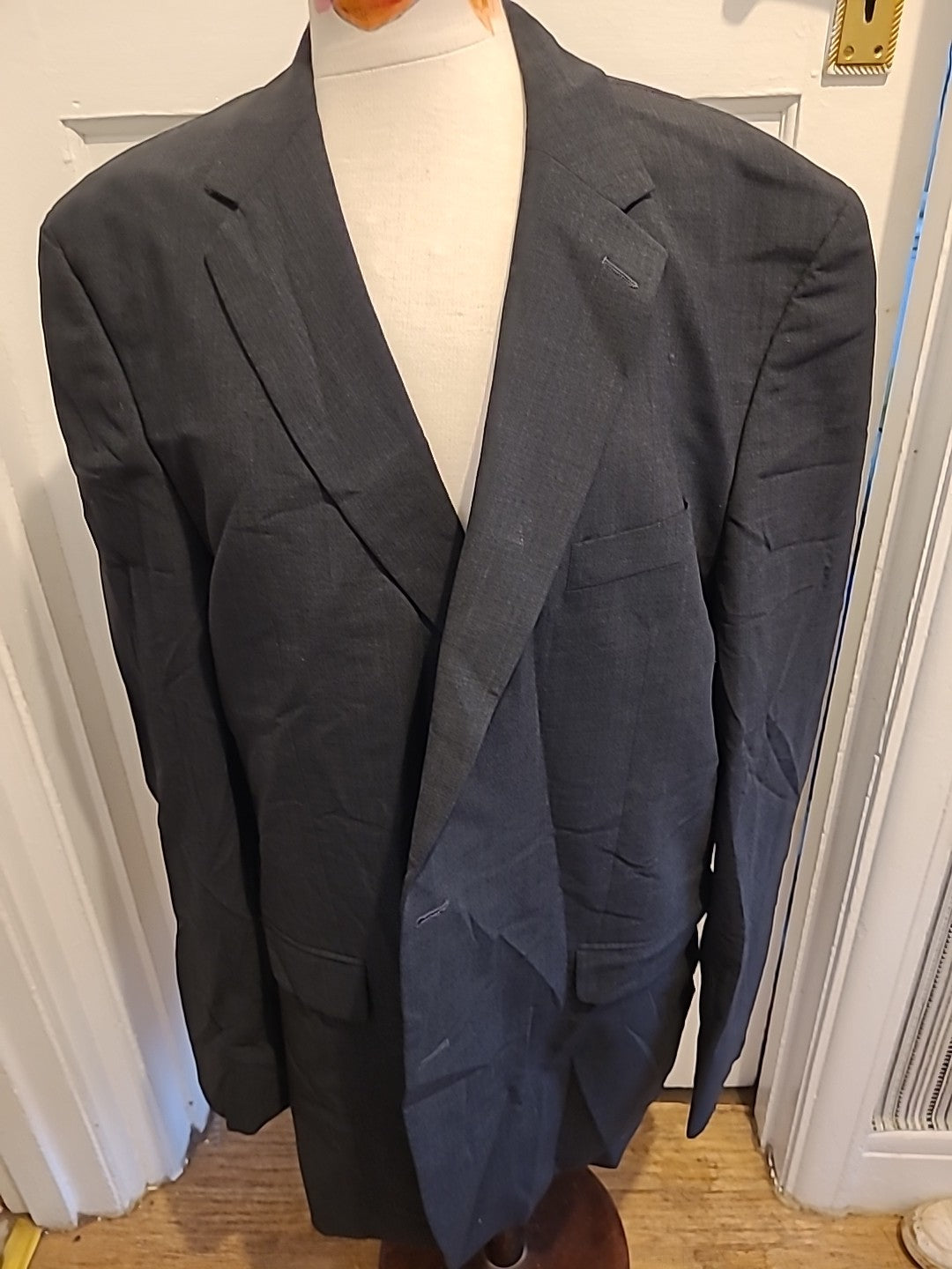 Mens High And Mighty Size 46L Dark Grey Blazer Lined And Padded