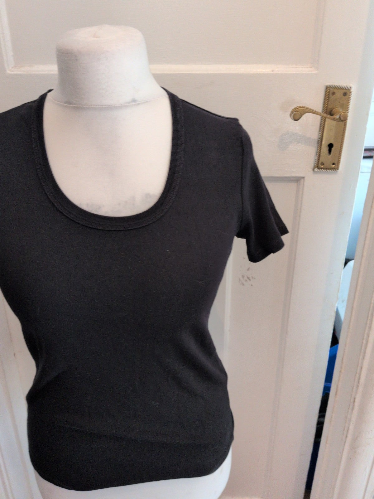 Marks And Spencers 14 Black Short Sleeve T-shirt