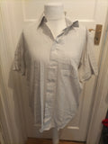 Ladies Marks And Spencer Tailoring 16.5 Beige Ivory Striped Cotton Rich Non Iron