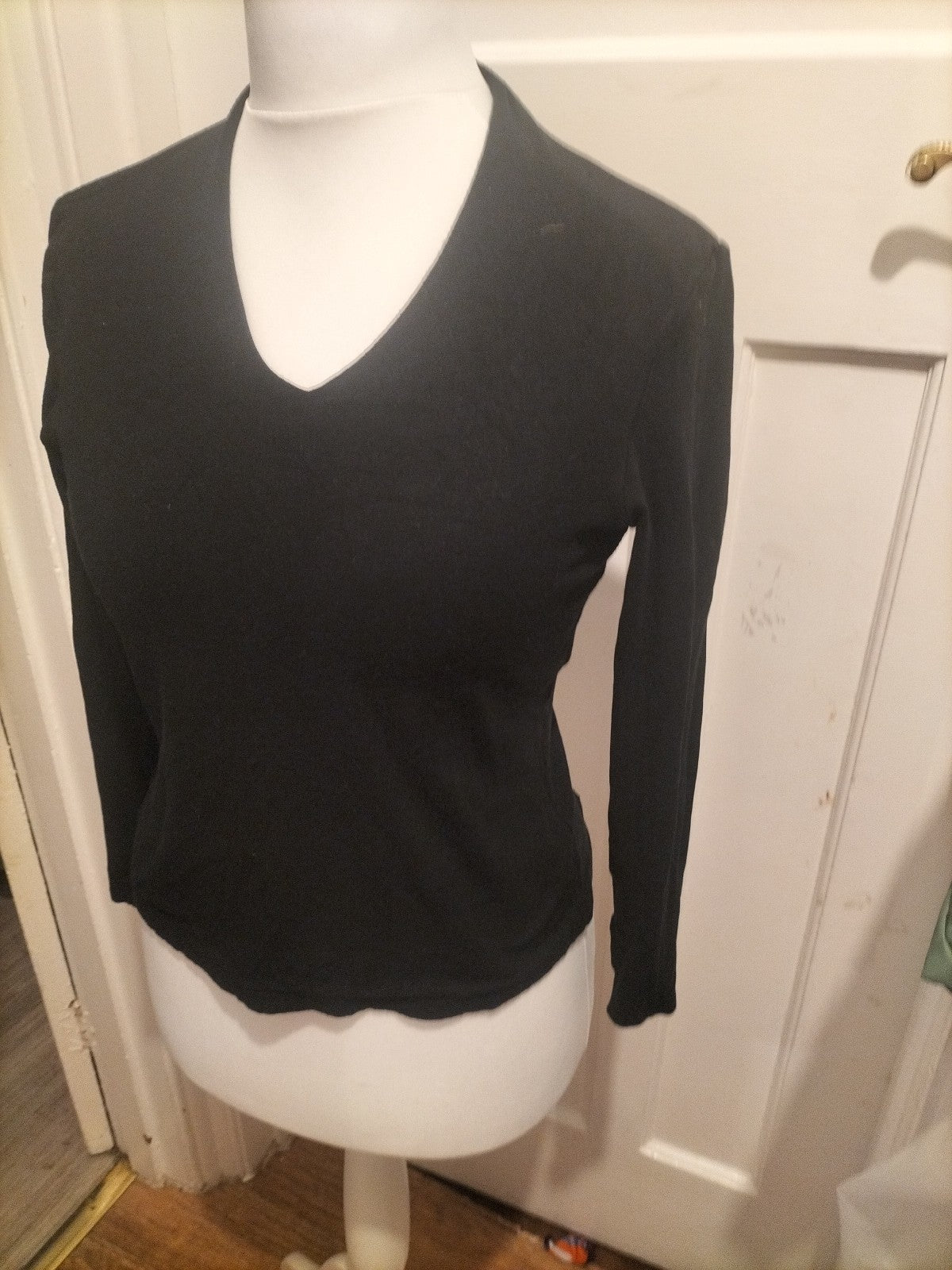Ladies Talbots Size Medium Black Long Sleeved Top