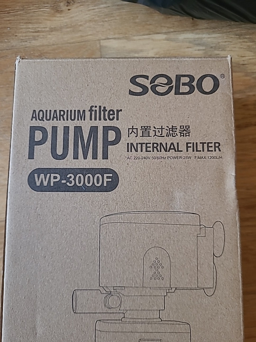 Brand New Aquarium Filter Internal Pump 3000F 1200L/H