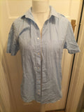 Mens Tu Size 15.5 Blue Short Sleeved Shirt