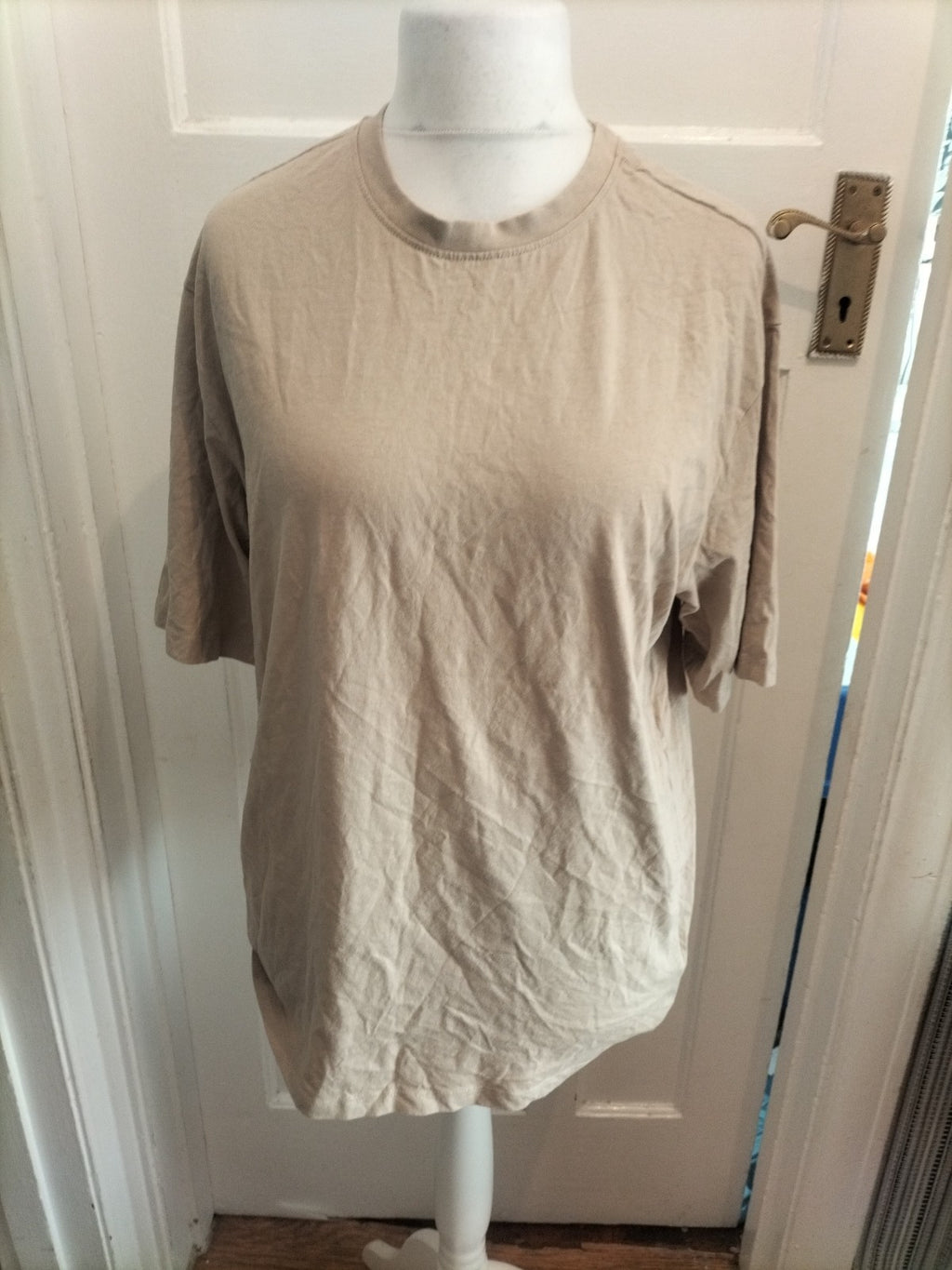 Primark Large Relaxed Fit Beige Short Sleeve T-shirt