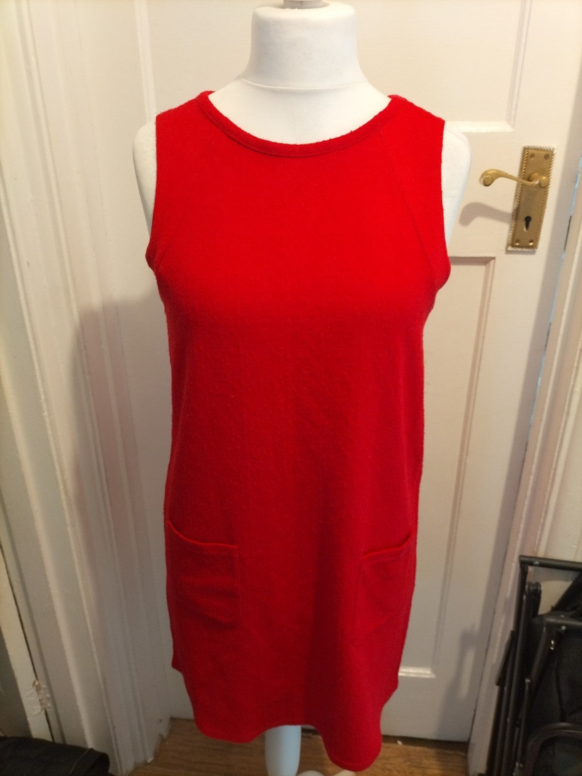 Ladies Cooperative Size Small Red Sleeveless Dress