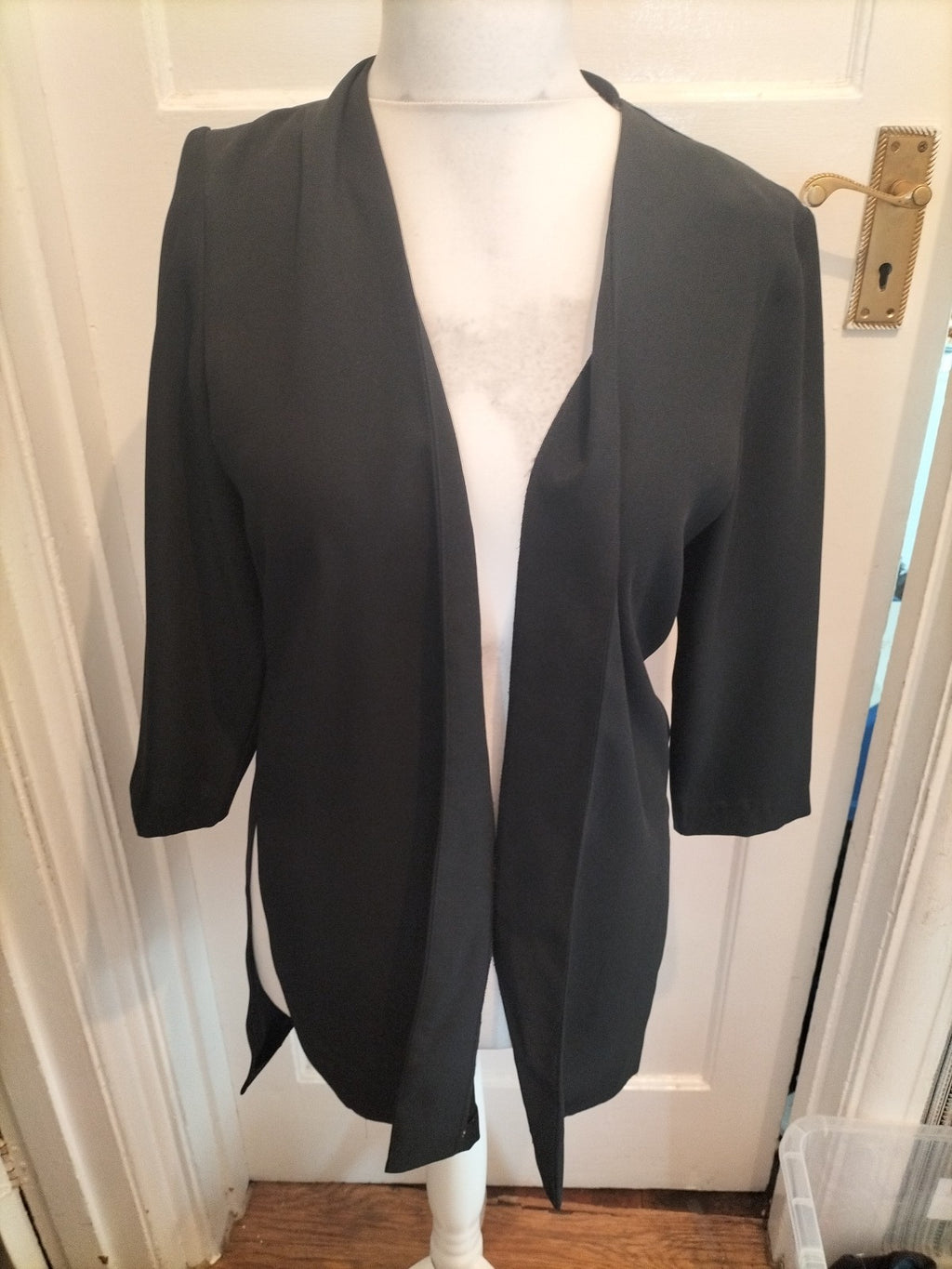Official 12 Black Open Blouse