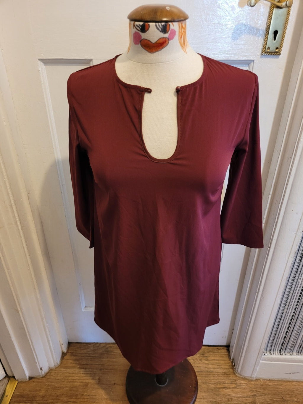 Ladies Boohoo Size 6 Deep Purple Long Sleeved Dress