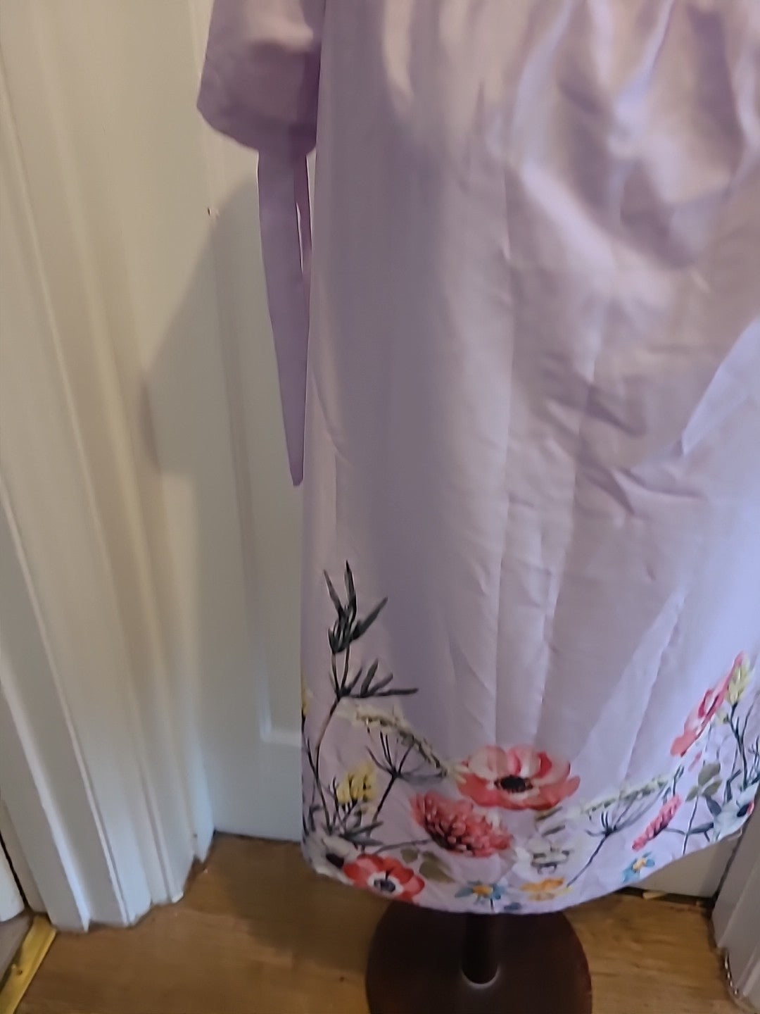 Ladies Shein Dress Size XL(16) Lilac Floral  Off The Shoulders