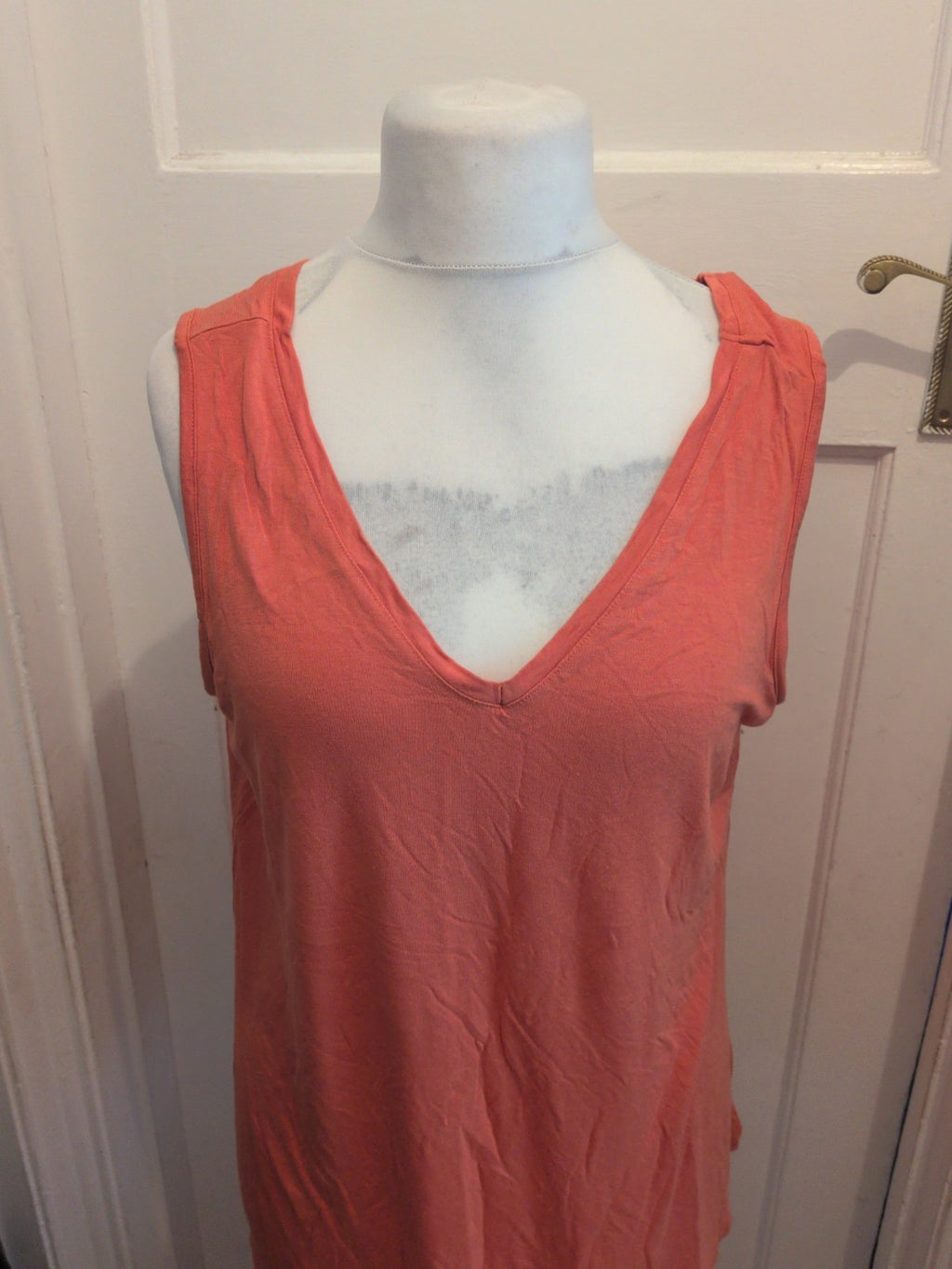 Ladies Tu Size 18 Orange Sleeveless Swing Vest T-shirt