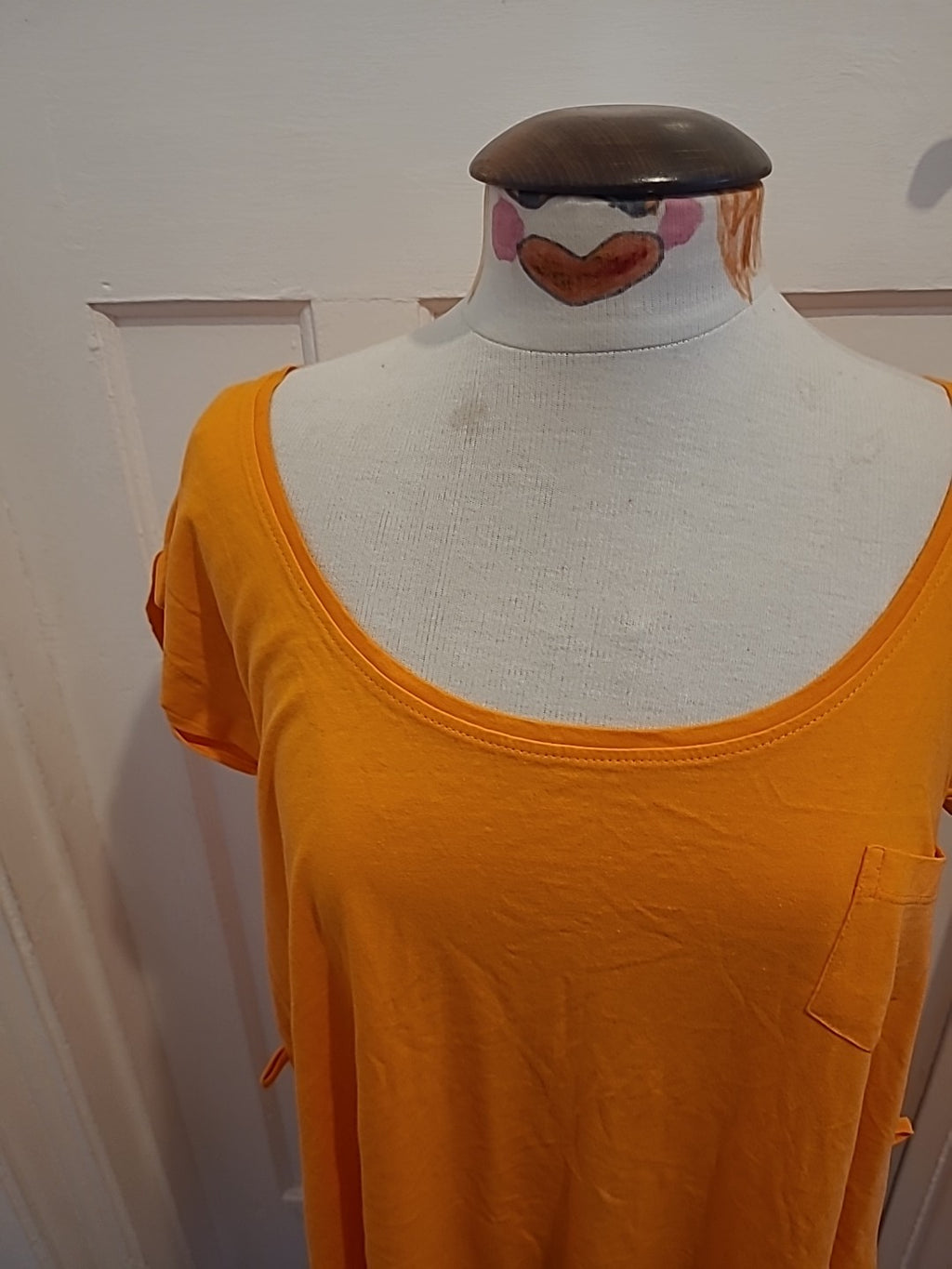 Ladies Store Twenty One Size 16 Orange Short Sleeved Midi Dress