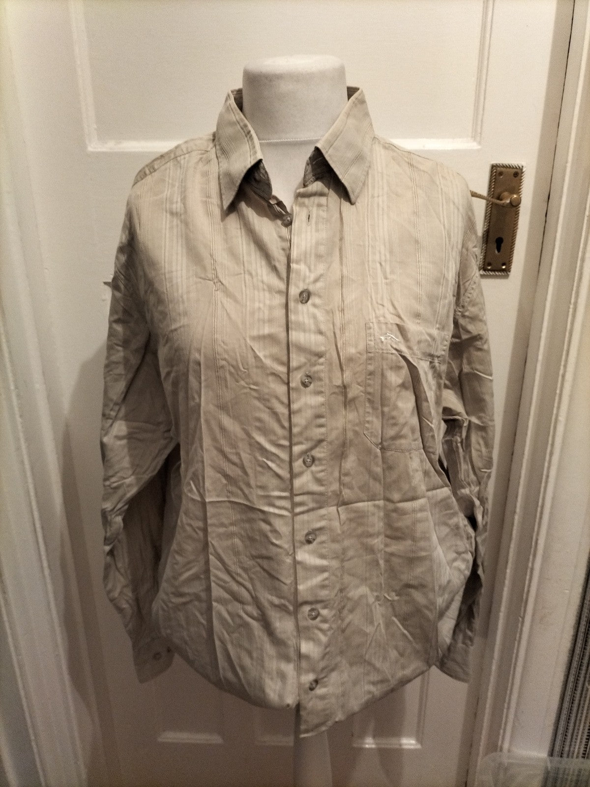 Mens McKay Size XL Natural Long Sleeved Shirt