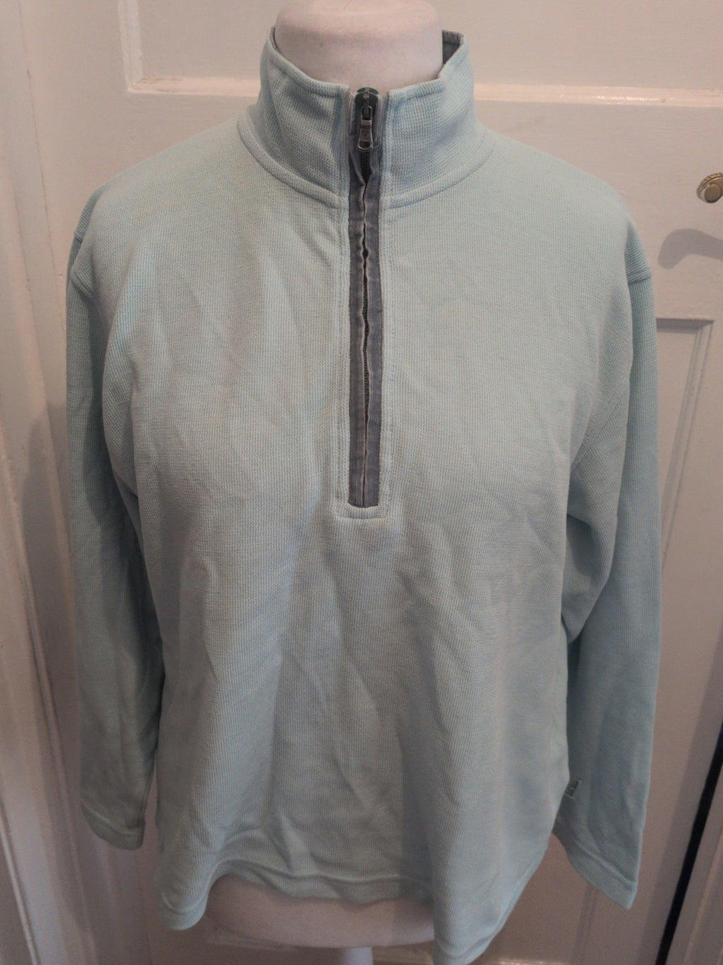 Fat Face 16 Turquoise Semi Zip Jumper Couple Small Marks On Front