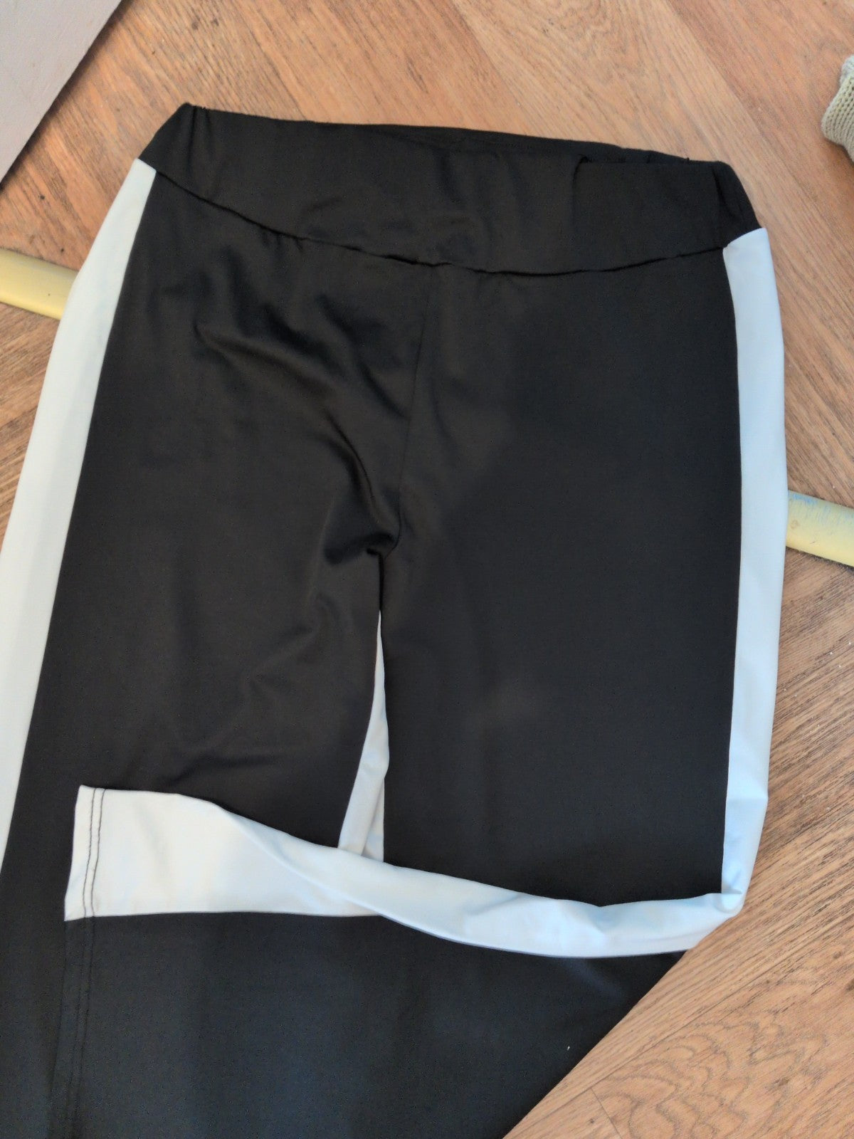 2XL Black With White Side Trim Elasticated Trousers