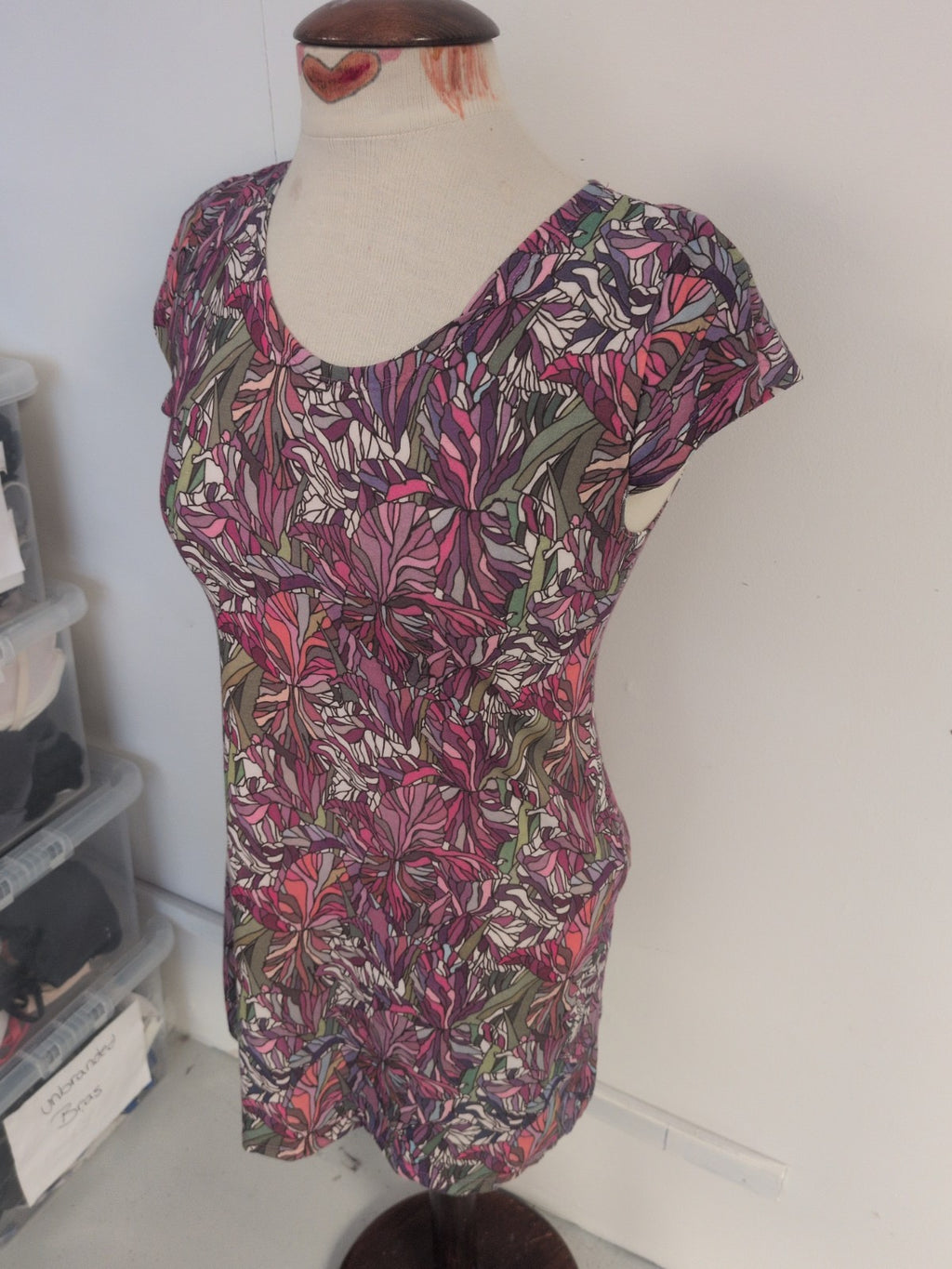 Medium Multi Coloured Cap Sleeve T-shirt