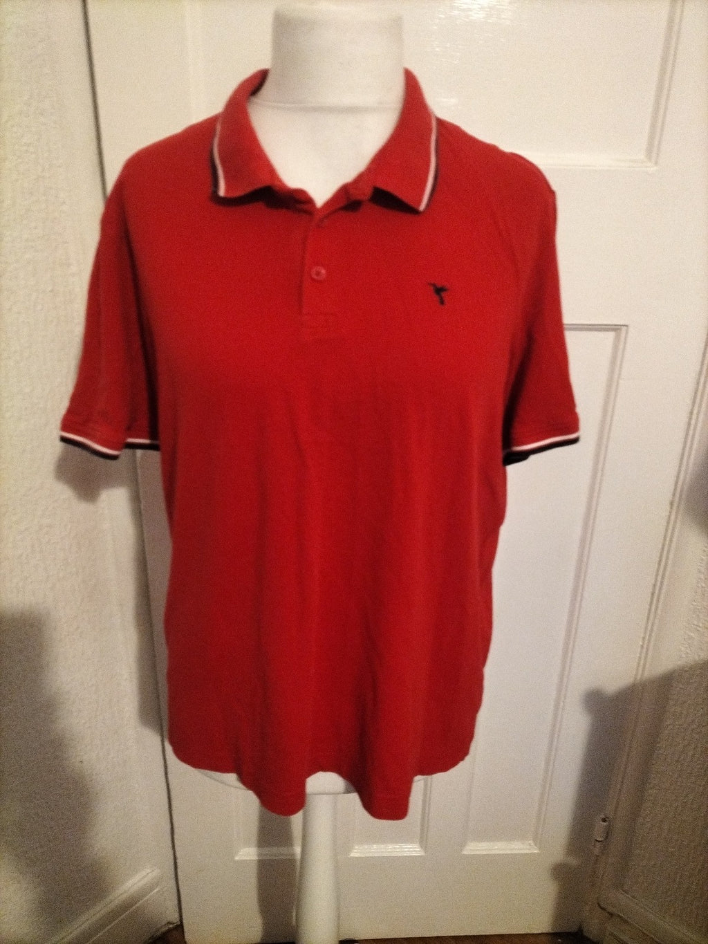 Mens Studio Size XL Red Short Sleeved Polo