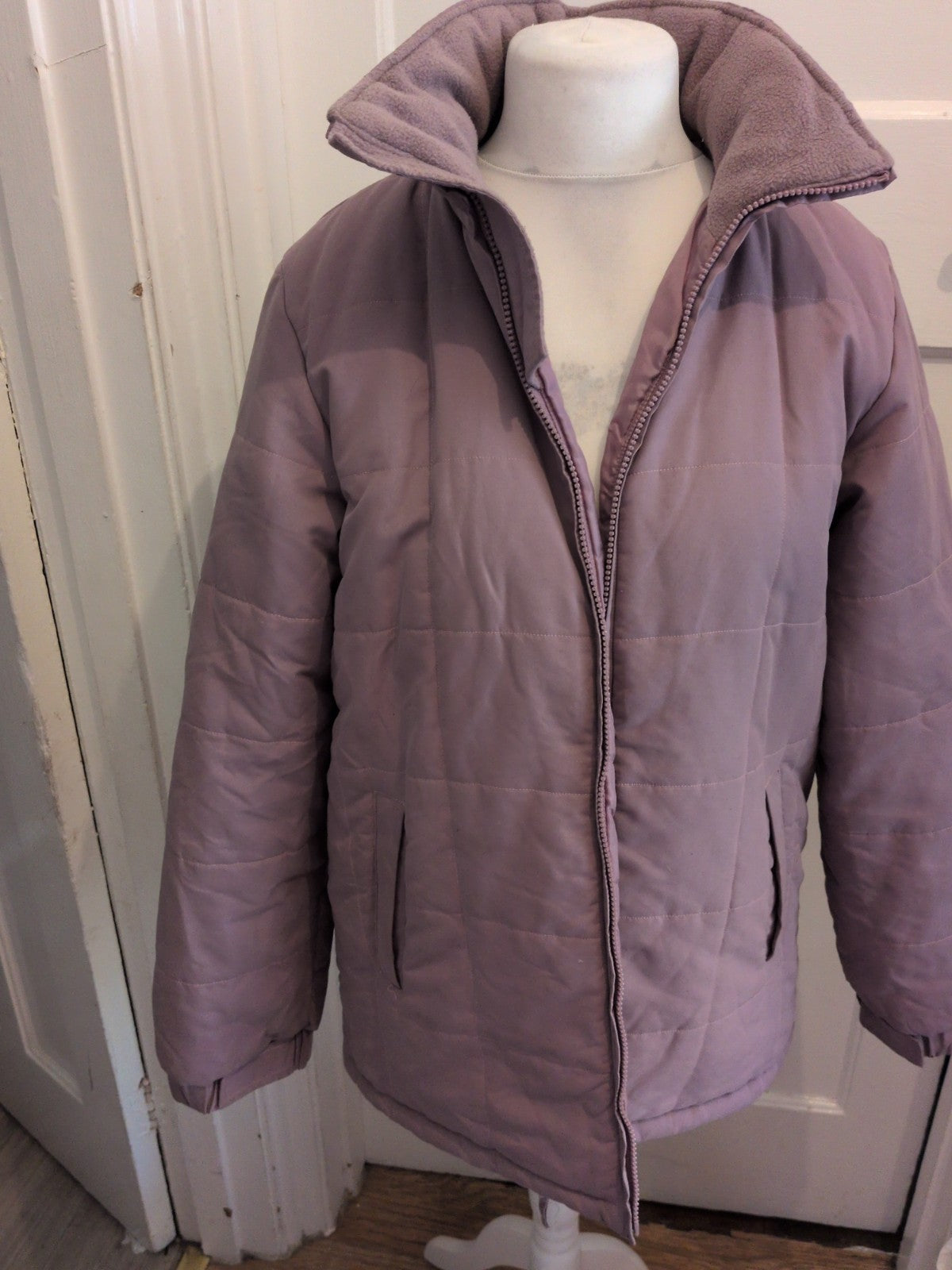 Hawks head Medium Purple Full Zip High Neck Coat